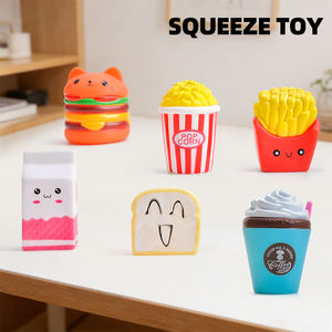 Jouet à presser en PU en forme <span class=keywords><strong>de</strong></span> fast-food <span class=keywords><strong>de</strong></span> dessin animé, jouet anti-stress pour enfants, jouet à presser pour <span class=keywords><strong>jouer</strong></span> en intérieur - Product Image 3