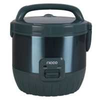 Nouvelle conception de cuiseur à riz électrique automatique de 1,8 L, 700 W, en acier inoxydable, couleur bleue, avec accessoire tasse doseuse