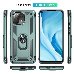 Coque de protection pour <span class=keywords><strong>Xiaomi</strong></span> 5G, étui de téléphone universel résistant aux chocs en TPU pour Mi 11 Lite, avec support rotatif à <span class=keywords><strong>360</strong></span> degrés, vente en gros - Product Image 3