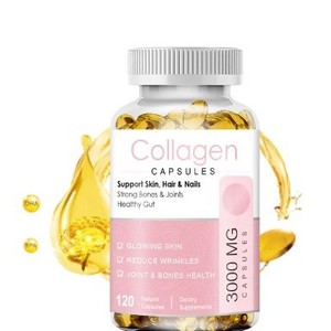 Complément alimentaire pour la peau au collagène, best-seller, Mama Beauty Collagen, capsules molles, 120 unités, dose de <span class=keywords><strong>3000</strong></span> <span class=keywords><strong>mg</strong></span>, soutien des os et des articulations, OEM - Product Image 5