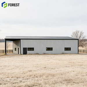 Prefab Clear Span Portal Frame Modular Structural Steel Storage Warehouse Easy Assembly Fireproof <b>Metal</b> Construction - Product Image 1