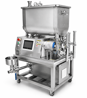 Machine de remplissage de crème glacée et de lotion à double tête avec pompe à engrenages à lobes servo et système d'alimentation automatique