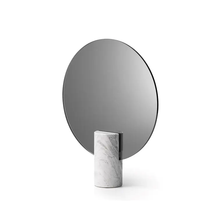Specchio da salone con specchio da toeletta per Hotel con cornice rotonda