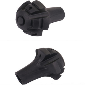 Puntas para Bastones de Trekking Cleye Q8, Cubiertas de Goma Negra Antideslizantes para Bastones de Senderismo - Product Image 1