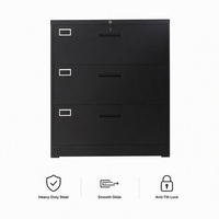 Armoire de classement commerciale moderne en acier à 2, 3 ou 4 tiroirs avec serrure à clé, grande capacité, rangement de bureau, montage facile