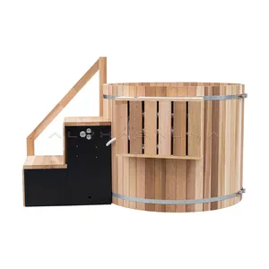 Home Outdoor Cedar Massage Electric Wooden Hot Tub