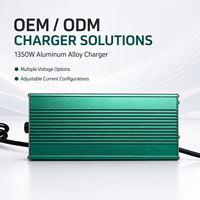 Chargeur de batterie au lithium LiFePO4 haute puissance 1350W avec boîtier en alliage d'aluminium et tension de sortie personnalisée pour voiturette de golf