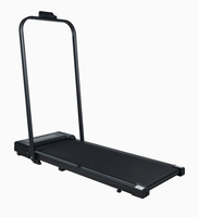 Tapis roulant pliable pour la maison avec accoudoirs, incluant des options de pente et de position plate, sans test de fréquence cardiaque