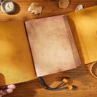 Cuaderno de cuero genuino, diario de piel de vaca, cuaderno planificador de diario Retro Vintage