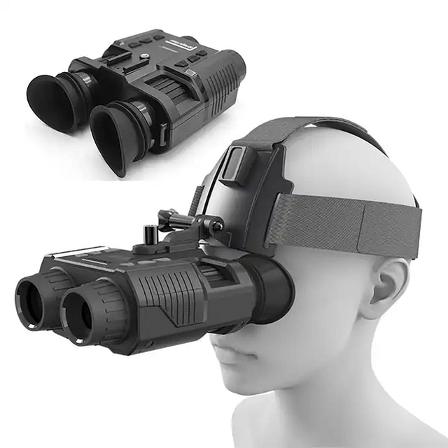 HD Night Vision Thermal Scope Optic Dual-screen Harness 3D View Infrared Helmet Night Vision Binocular for Hunting
