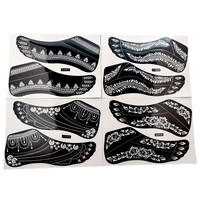 Autocollants d'art corporel au henné indien autocollants de papier peint par pulvérisation temporaire jus de plantes pieds tatouage numéro de modèle