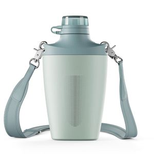 Botella de Agua de Viaje de Acero Inoxidable Aislada, Negra, de 23 oz, Libre de BPA, con Correa, Tapa de Tritán a Prueba de Fugas y Pajita Extraíble - Product Image 3