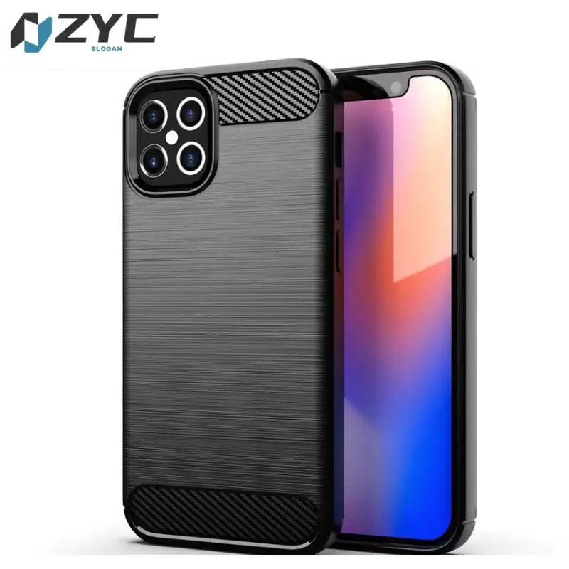Carbon Fiber Soft Tpu Hot Selling Wholesale Mobile Cover Cases For Iphone 11 12 13 14 Plus Mini Pro Max Phone Case