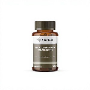 Suplementos Herbales de Marca Privada para el Cuidado de la Salud, Melatonina 10mg + Tagar 250mg en Tabletas, Origen India, Fabricante y Exportador - Product Image 1