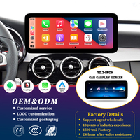 Pantalla de Auto Inalámbrica CarPlay de 12.3 Pulgadas con Android 14, Snapdragon 685 de 8 Núcleos para Mercedes Benz Clase C V G W205 C300 2015, Reproductor de DVD para Auto