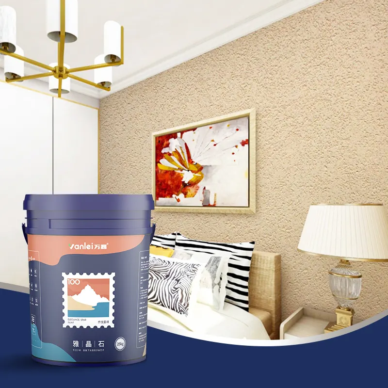 Wanlei chất lượng tốt sơn gamazine sơn tường nhà interioe tường kết cấu sơn