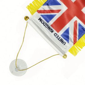 Drapeaux mini-guirlandes de voiture en gros Royaume-Uni à suspendre à la fenêtre avec ventouse Impression numérique - Product Image 5