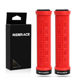 RIDERACE Vélo <span class=keywords><strong>vtt</strong></span> Poignées Ergonomiques En Caoutchouc Souple Montagne Guidon Poignées Antidérapant Confortable Verrouillable Vélo Accessoires - Product Image 1