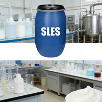 SLES 70 Sodium Lauryl Ether Sulfate, tensioactif liquide pour shampoing, gel douche, détergent liquide, avec mousse riche, performance douce