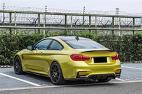 Utilisé pour moderniser la BMW M3 M4 série F80 F82 avec un diffuseur arrière en fibre de carbone sèche de style V et un kit de carrosserie d'angle arrière