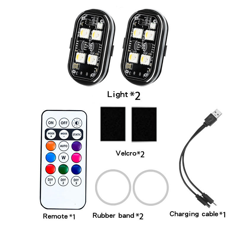 Two lights one remote control Velcro