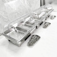 Ensemble buffet de chauffe-plats électriques en acier inoxydable pour hôtel restaurant traiteur présentoir chauffant nouvel équipement de cuisine