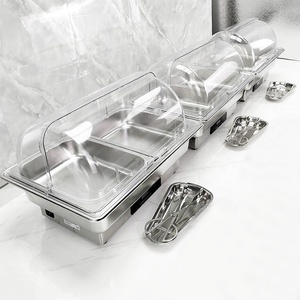 Ensemble buffet <span class=keywords><strong>de</strong></span> chauffe-plats électriques en acier inoxydable pour hôtel restaurant traiteur présentoir chauffant nouvel équipement <span class=keywords><strong>de</strong></span> <span class=keywords><strong>cuisine</strong></span> - Product Image 3