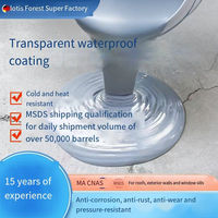 Enduit liquide écologique transparent à appliquer au pinceau, scellant imperméable pour l'imperméabilisation des bâtiments, protection contre les fissures et les fuites, intérieur