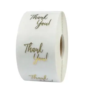 定制印刷卷感谢支持小型企业圆形500个标签贴纸的不干胶纸贴纸