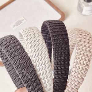 แถบคาดศีรษะแบบถักสำหรับผู้หญิงผ้าพันผมถักแบบโบฮีเมียนอบอุ่นสำหรับฤดูหนาว - Product Image 2