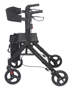 2-in-1折りたたみ式ウォーカーアルミ移動式高齢者折りたたみ式大人用ウォーカーローレーターシート付き - Product Image 4