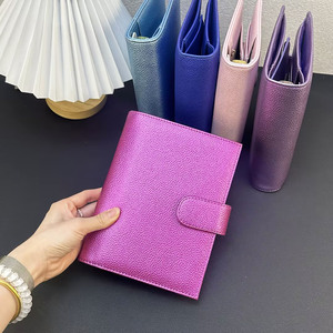 Nueva Carpeta de Anillas Metálica Brillante Personalizada de Cuero PU Dorado, Planificador de Hojas Sueltas, Material de Oficina, Carpeta de 6 Anillas Metálica - Product Image 1