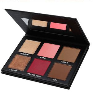 6 Couleurs <span class=keywords><strong>Contour</strong></span> Palette Blush Surligneur Bronzer Pressé Shimmer Mat Texture <span class=keywords><strong>Miroir</strong></span> Intégré Longue Durée Imperméable Visage - Product Image 1