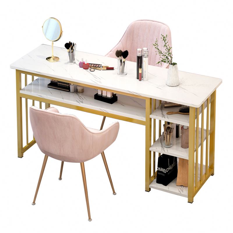 Wooden Modern Salon Nail Table and Chair Sets Manicure Table Nails Desk