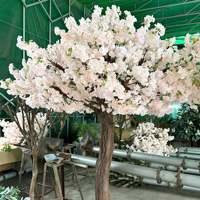Décoration d'arbre de cerisier en plastique rose en cascade, écologique et durable, pour centre de table de salle à manger, mariage, Noël et Nouvel An