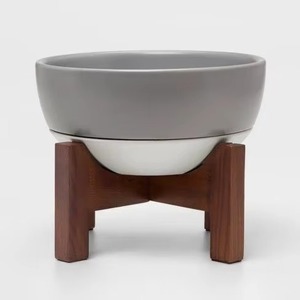 Premium Quality <b>Ceramic</b> Flower <b>Pot</b> with Modern Geometric Pattern and Wooden Pedestal Available At Best Price - Product Image 4