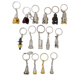 Broca de campo petrolífero 3D de alta calidad, llavero de Metal Tricones dorados con logotipo personalizado, respetuoso con el medio ambiente para regalo de promoción de empresas petroleras - Product Image 2