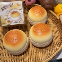Ours en peluche Angel Cream Puff en mousse PU à remontée lente, gaufré, doux, sensoriel, anti-stress, vente en gros