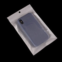 Logo personnalisé blanc clair fermeture à glissière fermeture à glissière sac d'emballage de stockage en plastique pour bijoux étui de téléphone cadeau avec trou de suspension