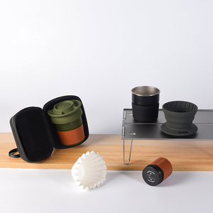 Voyage main café ensemble nouvelles idées vacances cadeau en plein air voiture Camping Portable Silicone filtre tasse entrée combinaison cadeau boîte articles - Product Image 1