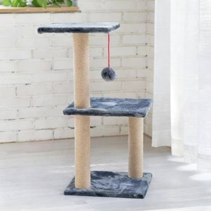 Árbol para Gatos de Tres Niveles con Rascador de Uñas Universal para las Cuatro Estaciones, Hecho de Cartón - Product Image 6