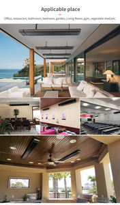 Pabrik JHHeatsup 1800W Pemanas Teras Inframerah Jarak Jauh Komersial Bercahaya Luar Ruangan - Product Image 6