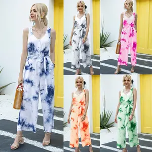 Trống Biểu Tượng Tùy Chỉnh Tie Dip Dye Phụ Nữ Ladies Bãi Biển Mùa Hè Một Mảnh Váy