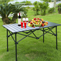 Table de camping pliante en aluminium bjflamingo Table pliante à hauteur réglable Table de plage pliante