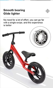 Vélo d'équilibre pour enfants sans pédales en métal, vélo d'apprentissage pour bébés - Product Image 2