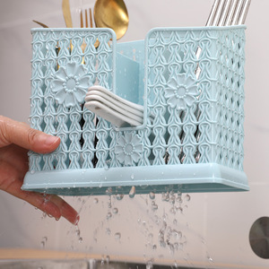 Soporte Multifuncional para Palillos Montado en la Pared, Escurridor de Cubiertos, Estante de Almacenamiento de Cocina con Diseño Hueco, Tamaño M, Colgante - Product Image 4