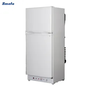 Geladeira a gás para casa de cozinha, porta dupla, freezer, gás GLP TDG-280D2U, motorista