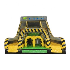 Toboggan aquatique gonflable en PVC <span class=keywords><strong>pas</strong></span> <span class=keywords><strong>cher</strong></span>, toboggan à obstacles Toxic Rush, toboggan à double voie, château gonflable, sports de plein air, installation facile - Product Image 1