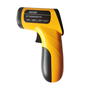 เครื่องวัดอุณหภูมิอินฟราเรดแบบมือถือ จอแสดงผลดิจิตอล ABS GM380 ไพโรมิเตอร์ เลเซอร์ IR สำหรับอุตสาหกรรม OEM ความละเอียด 0.1/0.1 500mS - Product Image 6