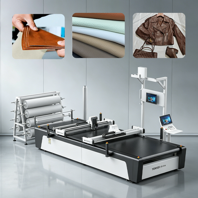 Fully Automatic Blade Cutting Machine CNC Leather Cutting Machine for Genuine Leather Fur PU Shoes Belts Bags Car Seats with CE